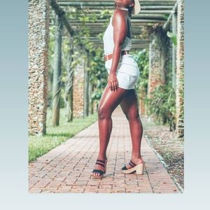 Navy blue wedge espadrilles